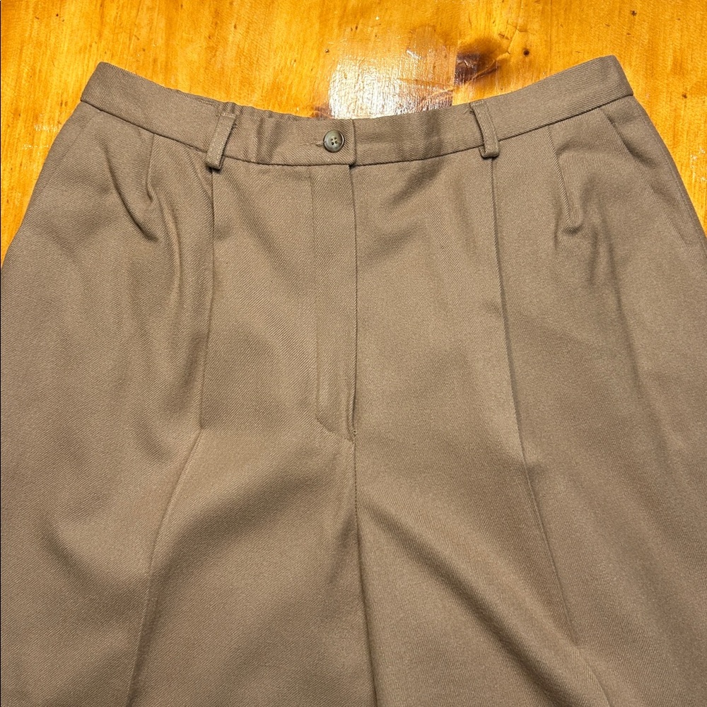 Pendleton Tan 100% Virgin Wool Pleated Trouser Dr… - image 3